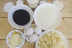 Пирог с творогом и маком "Нежность": Ингредиенты Пирог с творогом и маком "Нежность": Ингредиенты