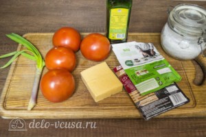 Запеченные помидоры под сыром в духовке: Ингредиенты