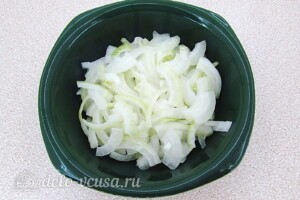Салат из тыквы с луком: фото к шагу 3.