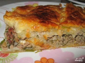 Слоеный мясной пирог - фото шаг 12