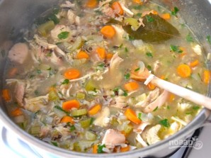 Сливочный суп с курицей и рисом - фото шаг 9