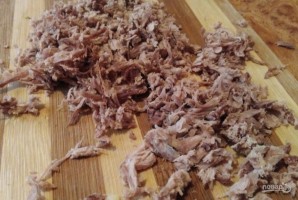 Блины на молоке с мясом - фото шаг 2