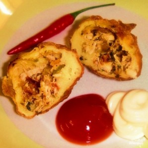 Пирожки с курицей и картошкой - фото шаг 22