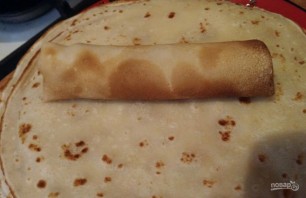 Блины на молоке с мясом - фото шаг 7