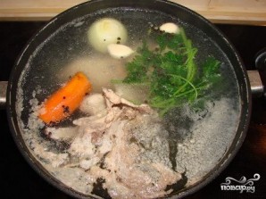 Щи из свежей капусты на курином бульоне - фото шаг 1