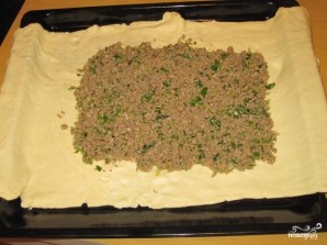 Слоеный мясной пирог - фото шаг 9