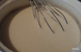 Блины на молоке с мясом - фото шаг 1