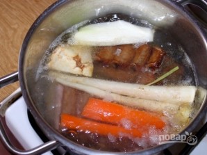 Суп гороховый с копченостями - фото шаг 4