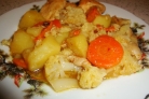Курица с цветной капустой в мультиварке