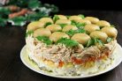 Салат "Грибная поляна" с шампиньонами