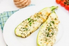 Кабачки, фаршированные творогом, запеченные в духовке