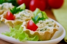 Тарталетки с сырной начинкой