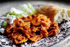 Паста с индейкой, сыром и сметаной