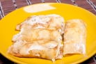 Блины на молоке с творогом
