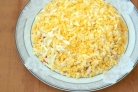 Слоеный салат с корейской морковью