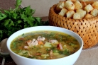 Гороховый суп с копченой курицей