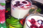 Молочный кисель с ягодами Шарлотт