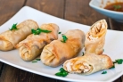 Роллы с индюшкой и грибами