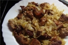 Шашлык в рукаве на луковой подушке
