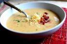 Суп пюре из картофеля с беконом