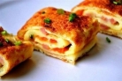 Омлет с ветчиной и помидорами