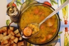 Гороховый суп с сардельками