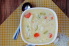 Сырный суп с курицей и рисом