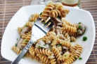 Жареные грибы с макаронами