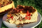 Пирог с баклажанами и куриной грудкой
