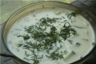 Окрошка на молоке