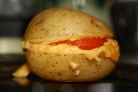 Картофель с сыром и помидорами