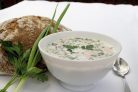 Окрошка с колбасой на майонезе