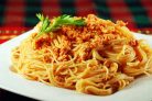 Макароны с подливкой с мясом
