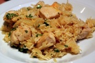 Плов с курицей в казане
