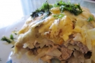 Грибы с фаршем и картошкой