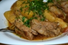 Картошка с копчеными ребрышками