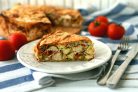 Пирог с курицей, баклажанами и фетой