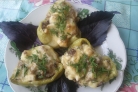 Перец, фаршированный грибами и сыром
