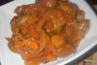 Острая курица с овощами