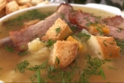 Очень вкусный гороховый суп с копчеными ребрышками