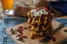 Картофельные вафли с беконом