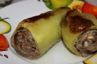 Перец, запеченный с грибами