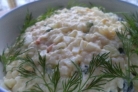 Салат из кальмаров с рисом