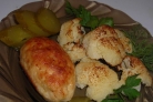Куриная грудка с цветной капустой в духовке