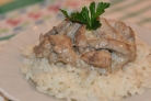 Бефстроганов из куриной печени