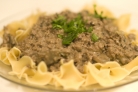 Мясной фарш с грибами