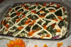 Салат "Рваная курица" слоями