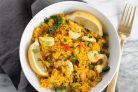 Рис с морепродуктами и овощами