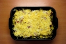 Фарш с помидорами и сыром