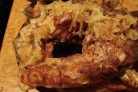 Зеркальный карп жареный с луком
